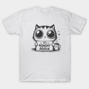 cat with a cup of coffee T-Shirt